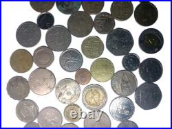 73pcs Silver/golden Coins Old Mixed Lot Foreign Worldwide Coins Collection