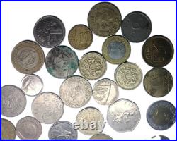 73pcs Silver/golden Coins Old Mixed Lot Foreign Worldwide Coins Collection