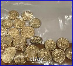 74 Gold & Silver Franklin Mint Miniatures of the World's Great Coins solid 14k