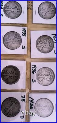 8 Rare Older Type 1935-1939 50c S/D mint Marks 8 Coins Total Tuff Finds! 8 Coins