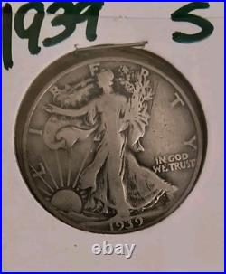 8 Rare Older Type 1935-1939 50c S/D mint Marks 8 Coins Total Tuff Finds! 8 Coins