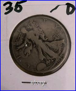 8 Rare Older Type 1935-1939 50c S/D mint Marks 8 Coins Total Tuff Finds! 8 Coins