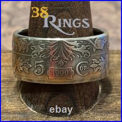 90% SILVER Austria 5 Corona COIN RING 1900-1909 SIZE 5-13 Europe World War 1 90% SILVER Austria 5 Corona COIN RING 1900-1909 SIZE 5-13 Europe World War 1