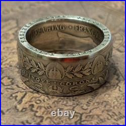 90% SILVER Austria 5 Corona COIN RING 1900-1909 SIZE 5-13 Europe World War 1 90% SILVER Austria 5 Corona COIN RING 1900-1909 SIZE 5-13 Europe World War 1