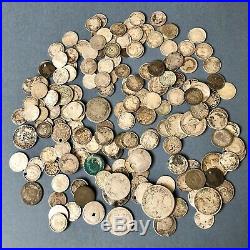 A Collection Of British And World Silver Coins, Including Pre-1920. 310 Grams