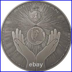 AZTEC FIVE SUNS Ages of Man Creation of World 3 Oz Silver Coin $20 Palau 2021