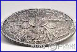 AZTEC FIVE SUNS Ages of Man Creation of World 3 Oz Silver Coin 20$ Palau 2021