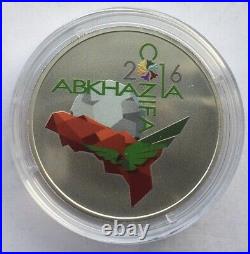 Abkhazia 2016 World Cup 10 Apsars 1oz Silver Coin, Proof
