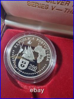 Age Of Discoveries / 4 Silver Coins 200 Escudo 1994 / The Division Of The World