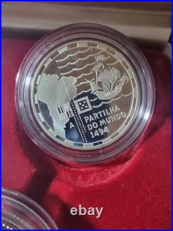 Age Of Discoveries / 4 Silver Coins 200 Escudo 1994 / The Division Of The World