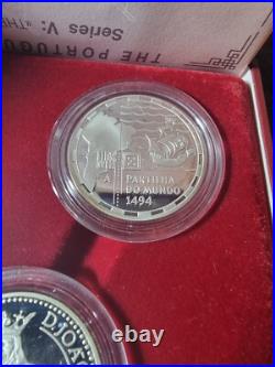 Age Of Discoveries / 4 Silver Coins 200 Escudo 1994 / The Division Of The World