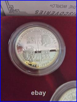 Age Of Discoveries / 4 Silver Coins 200 Escudo 1994 / The Division Of The World