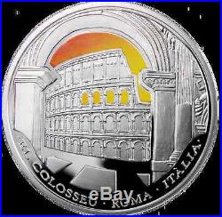 Andorra ROMAN COLOSSEUM Series WONDERS OF THE WORLD 10 Diner Silver Coin 2009