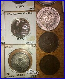 Antique World Coins China Silver Rare Old Lot Vintage Dragon Empire Province