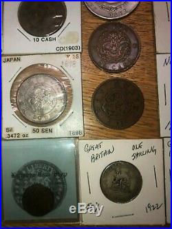 Antique World Coins China Silver Rare Old Lot Vintage Dragon Empire Province