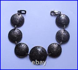 Antique World War 11 Sterling Silver Sweetheart Australian Coin Bracelet Antique World War 11 Sterling Silver Sweetheart Australian Coin Bracelet