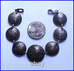 Antique World War 11 Sterling Silver Sweetheart Australian Coin Bracelet Antique World War 11 Sterling Silver Sweetheart Australian Coin Bracelet