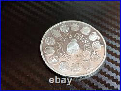 Argentina 1000 Australes Encounter Two Worlds 1991 Silver pillar columnar Coin