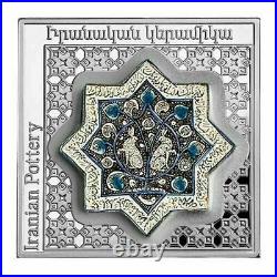 Armenia Persian Pottery. 925 Fine Silver Bar Coin Ceramics of the World