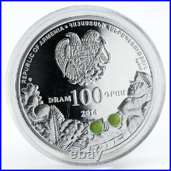 Armenia set of 4 coins 100 drams Oldest Trees Of The World proof silver 2014