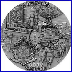 Around the World in 80 Days 150th Anniversary 3 oz silver coin Niue 2022