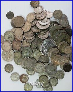 Assorted Silver World Coin Lot. 500 Fine 15 Troy Oz Silver Circulated Coins