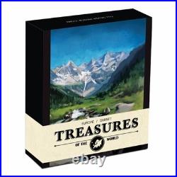 Australia 1 Dollar 2013 Treasures of the World Garnet Silver Coin