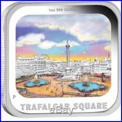 Australia 2013 4x1$ World Famous Squares 4x1 Oz Silver Proof Four Coin Set