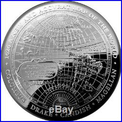 Australia 2019 $5 A New Map of the World/ 1626 Columbus Silver Domed Proof