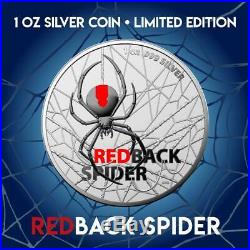 Australia 2020 1$ RedBack Spider World / die Welt 1 Oz Ruthenium Silbermünze