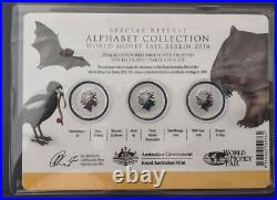 Australia Silver Colored 3 Dif 1$ Bu Coins Set 2016 Year Berlin World Money