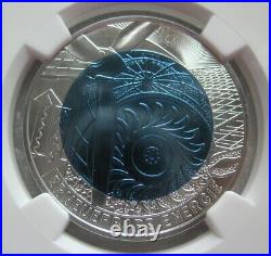 Austria 25 Euro 2010 Silver Niobium Bi-Metallic Coin Global Energy NGC MS70