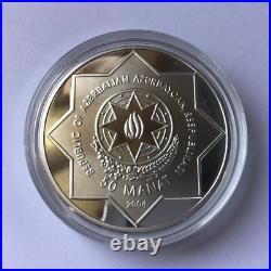 Azerbaijan Silver Proof 50 Manat Coin 2004 Germany Fifa Cup 2006 Azerbaijan Silver Proof 50 Manat Coin 2004 Germany Fifa Cup 2006