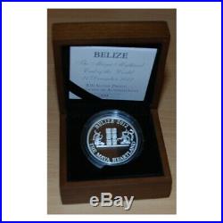 BELIZE 10 DOLLARS SILVER COIN 2012 BU MAYA MYTHICAL END OF THE WORLD WithBOX