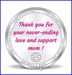 BIS Hallmarked World Best Mother 999 Pure Silver Coin 50 gm BIS Hallmarked World Best Mother 999 Pure Silver Coin 50 gm