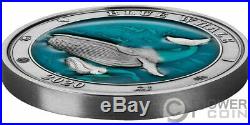 BLUE WHALE Underwater World 3 Oz Silver Coin 5$ Barbados 2020