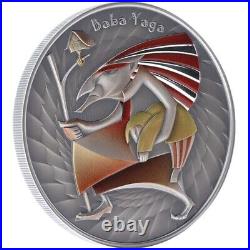 Baba Yaga World of Cryptids 1 oz Antique Finish Silver Coin 2$ Niue 2023