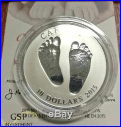 Baby Born In 2015 Welcome To The World 10 Fine Silver Coin