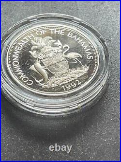 Bahamas 5 Dollars Silver 1992 Proof Discovery of the New World coin Nina Royal