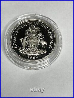 Bahamas 5 Dollars Silver 1992 Proof Discovery of the New World coin Nina Royal