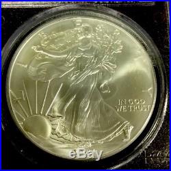 Bar Code 2001 WTC MS69 American Silver Eagle PCGS World Trade Center Recovery