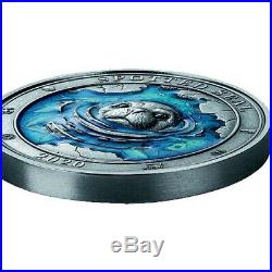 Barbados 2020 5$ Underwater World Spotted Seal 3oz Silver Coin