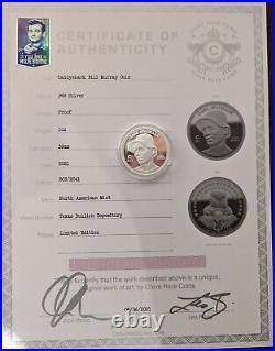 Bill Murray World's First Caddyshack Silver Coin 1 Oz Limited Edition Of 2041