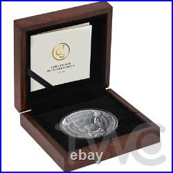 Binary Bull Binary World 2oz Antique finish Silver Coin 0.00001 Bitcoin UCS 2024