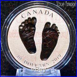 Born in 2019 Welcome to the World Baby Feet $10 Pure Silver Coin in Gift Box