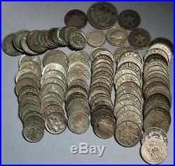 Bulk World Silver Coins 100+ Massive Lot Better Coins Free Shipping
