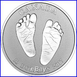 CANADA 2017 $10 Welcome to the World 0.9999 Pure Silver Baby Feet Coin