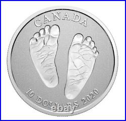 CANADA 2020 $10 Pure Silver 0.9999 Welcome to the World Baby Feet Coin