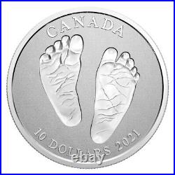 CANADA 2021 $10 Welcome to the World Baby Feet Baby Gift Silver Coin