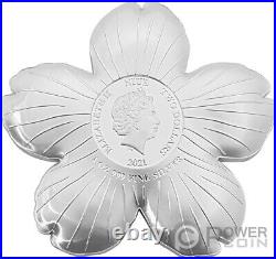 CHERRY BLOSSOM Shape World Enchanting Flower 1 Oz Silver Coin 2$ Niue 2021